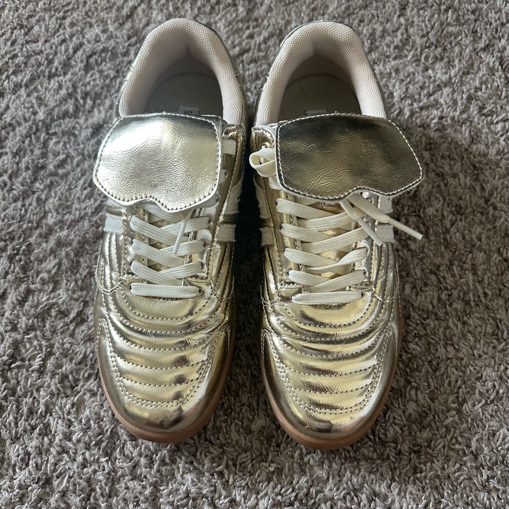 Steve Madden Gold Sneakers